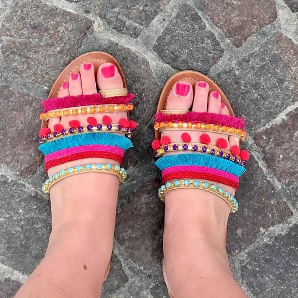 Multicolored sandals
